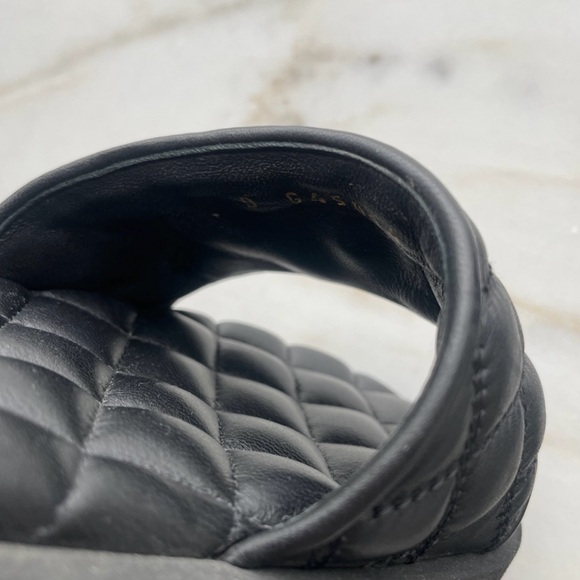 Chanel Padded Slide Mule Sandal 2023 Black Quilted 8.5 - Picture 3 of 7